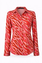 Angelle Milan - Blouse Rose/Rouge pour Femme - Tissu de voyage - Comfort - Infroissable - Résistant - En 5 tailles !