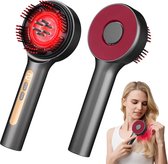 Hoofdmassage apparaat - Elektrische Haargroei Kam - Scalp massager - Hoofdhuid Massage Kam met Rood Licht - Scalp Massager IPX7 Waterdicht - Draadloos & Oplaadbaar - Voor Thuis & Reizen - Grijs