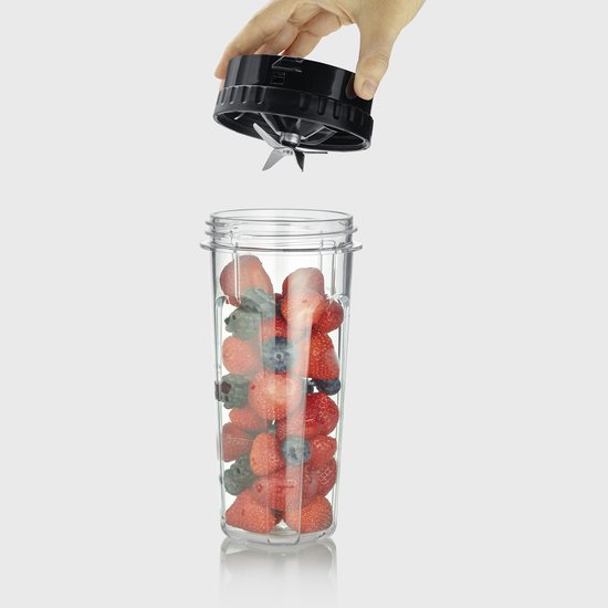 Severin SM 3724 Blender 600W - Glazen Kan 1,5L - Smoothie To Go & Hakmolen - 2 Snelheden + Pulse van Merkloos — afbeelding 4