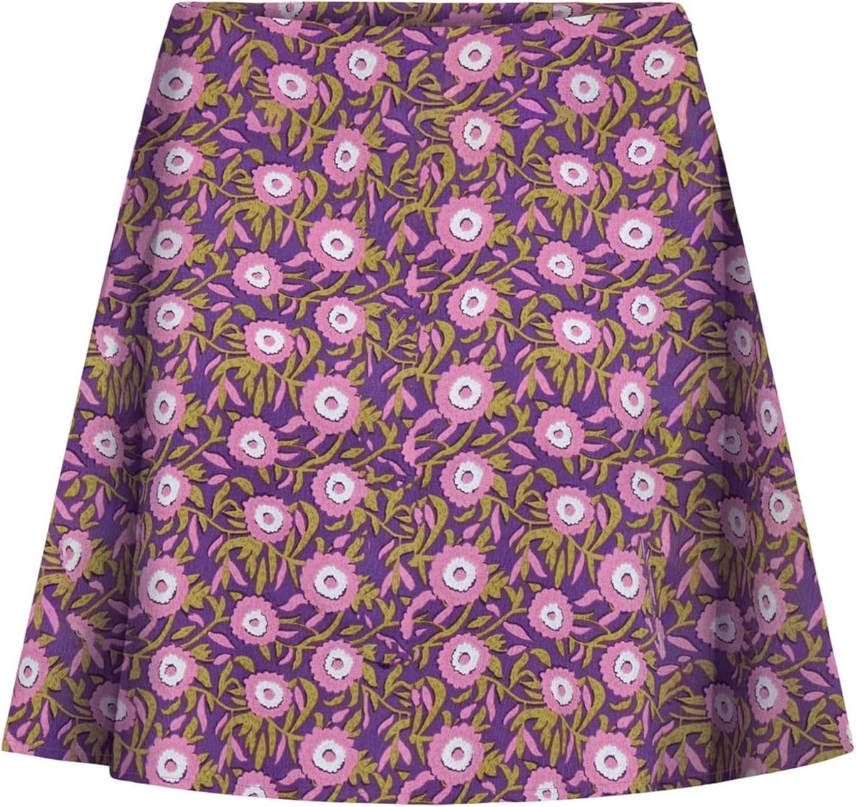Jean Skort Dames - Rok met Broek - Casual Outfit - Denim Kwaliteit - Maat M - Paars