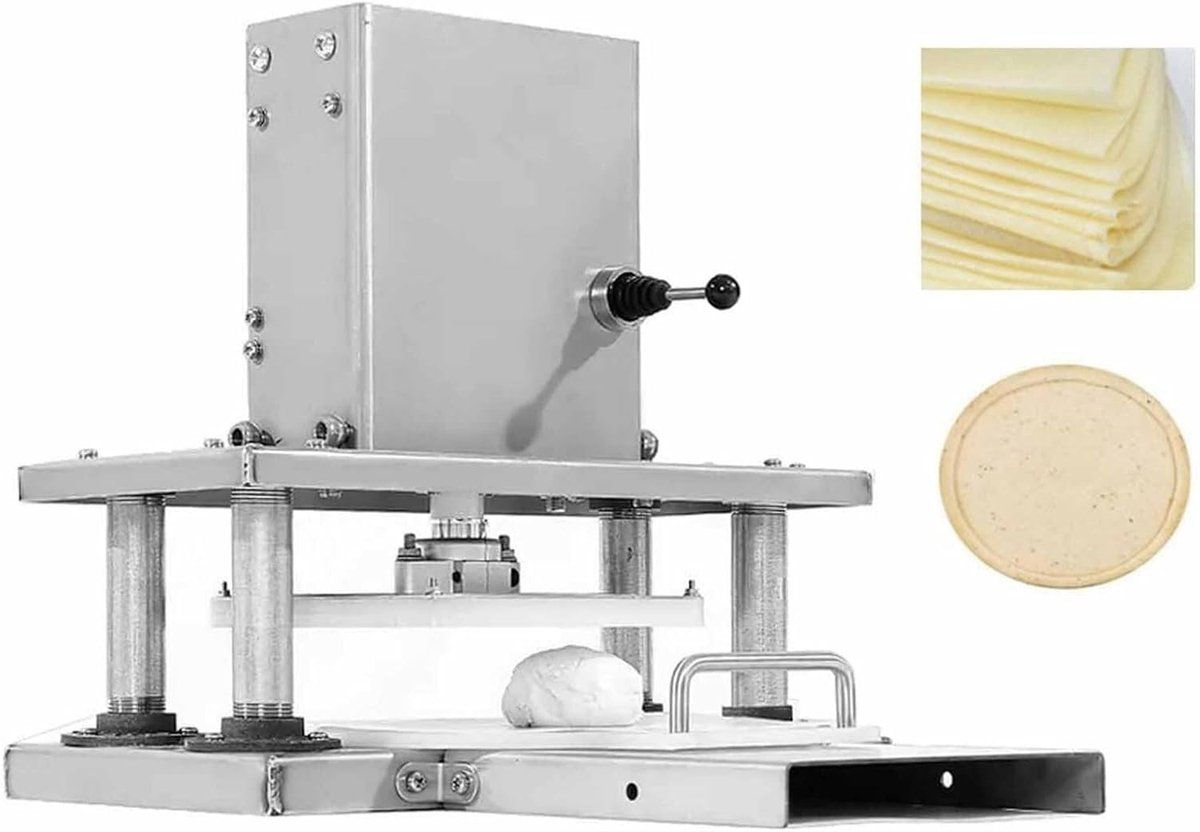 Pizzapersmachine Elektrisch - Deegvormer - Snel Pizza Maken - Max 22cm Persing - 285x238x335mm