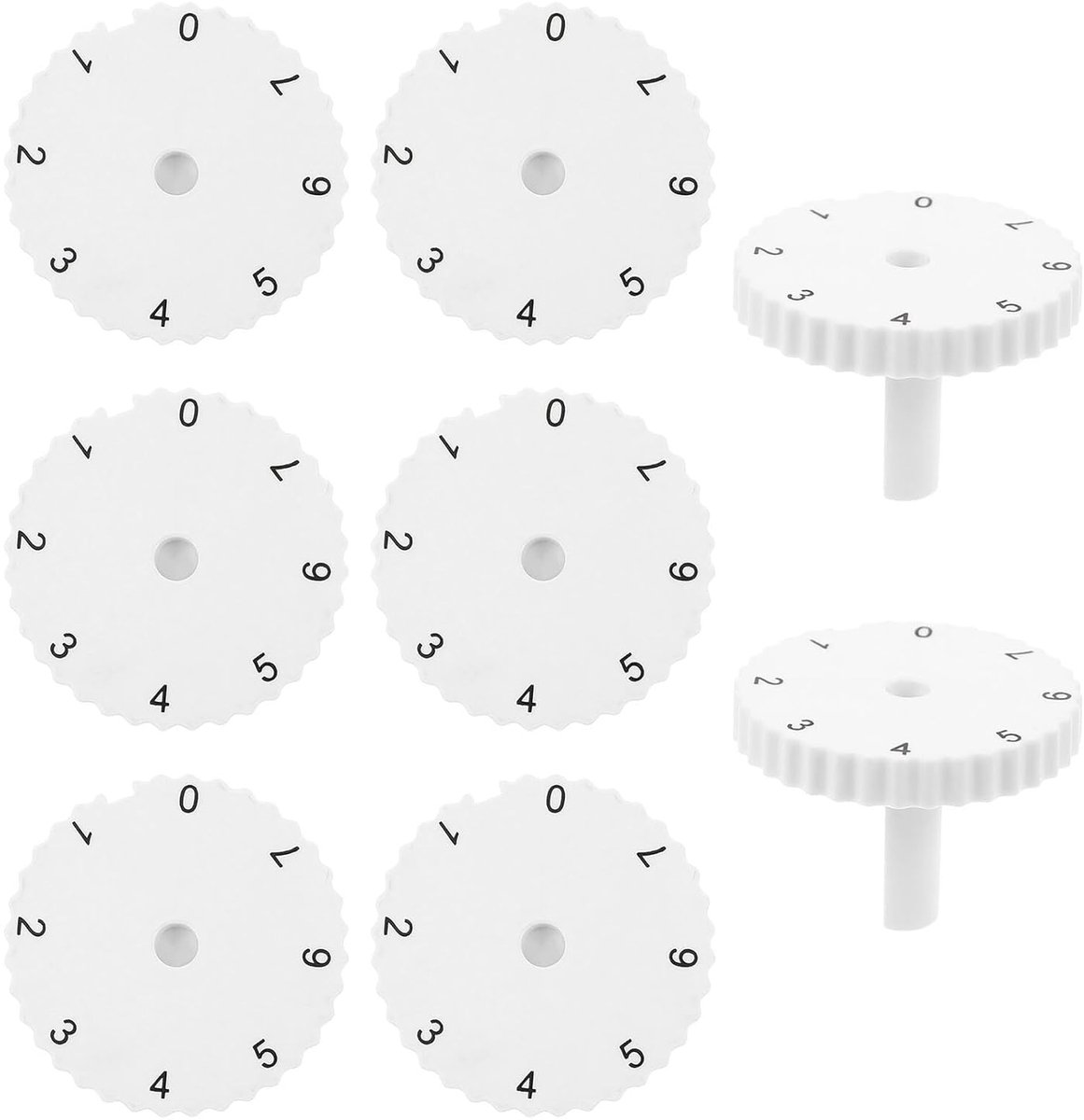 Vervangende Regelknoppen - Vriezer Thermostaat - Temperatuur Regelen - Universele Pasvorm - 3.7 x 3.7 x 2.4 cm - Wit