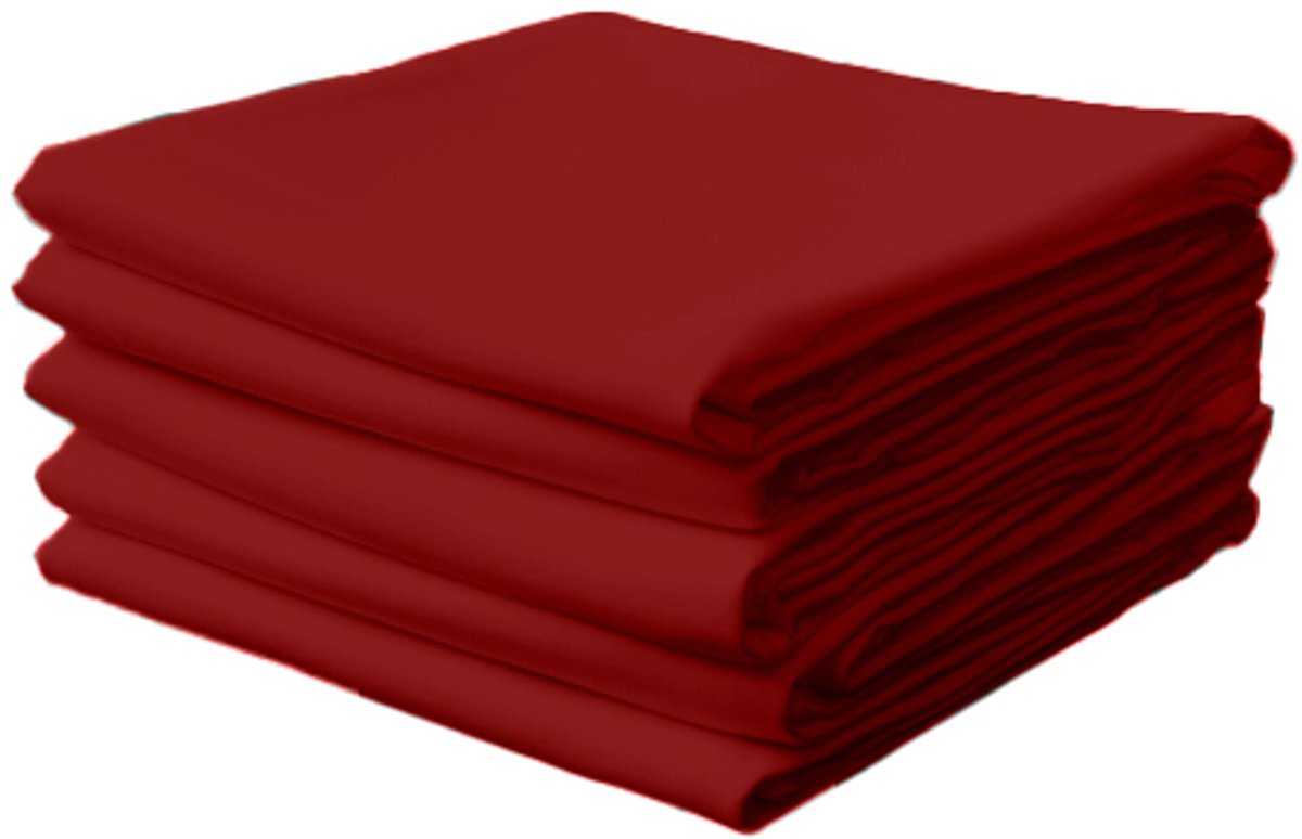 Meble odNowa - Servetten - 40x40 cm - Rood - Materiaal: Polyester - Set van 10