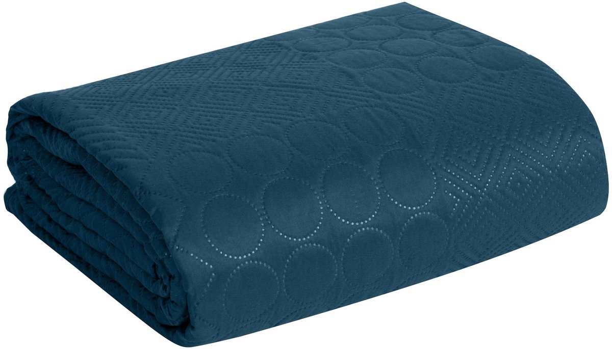 Stijlvolle Plaid Boni 220x240cm - Navy Blauw