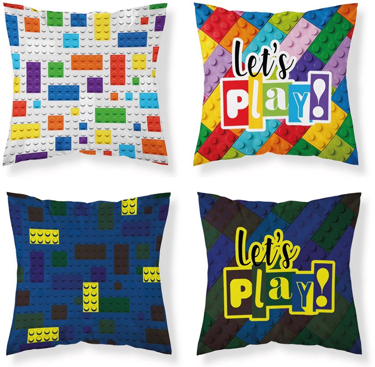 Bricks Sierkussensloop Game Kussensloop Glow in the Dark 40x40cm EXCL vulling