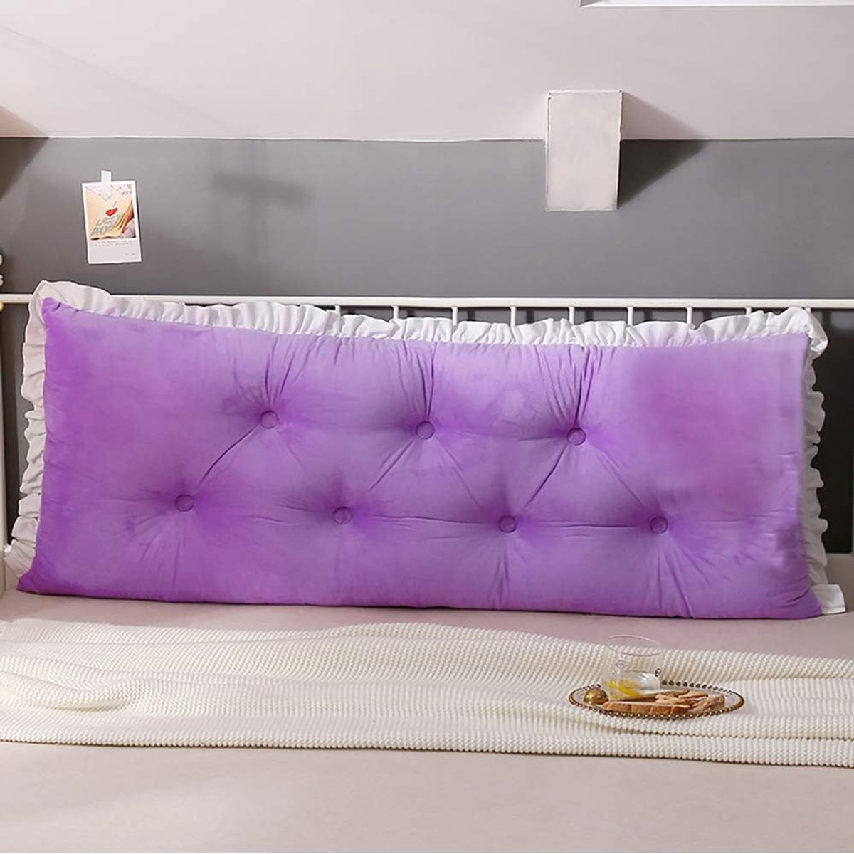 Leeskussen Bed Rest - Steunkussen Vulling - Ontspannen Lezen - Afneembare Hoes - Kingsize - Veelkleurig