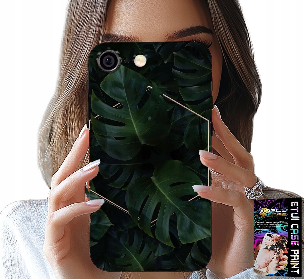 iPhone hoesje (6 Plus) - Elegant bladmotief met modieuze patronen op het hoesje