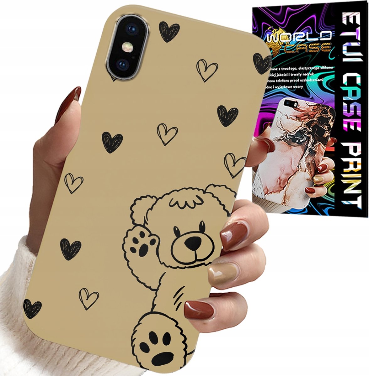 HOESJE VOOR IPHONE XS MAX - TEDDYBEERPATROON VOOR DE ALLERJONGEREN