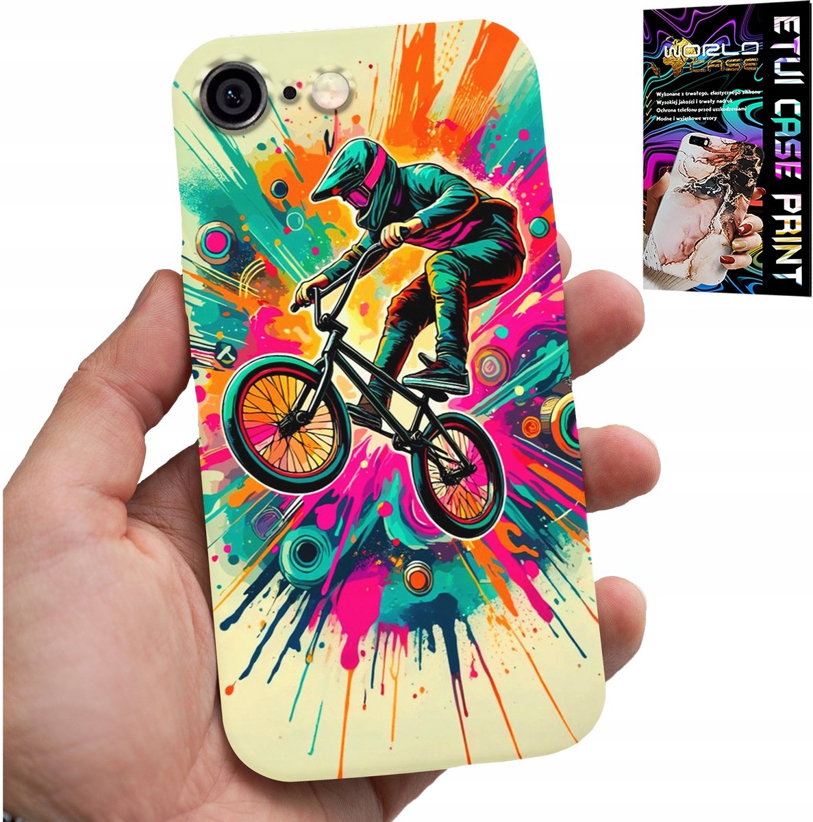 iPhone 6 / 6S hoesje - BMX fietsen tricks promotioneel sport + glas