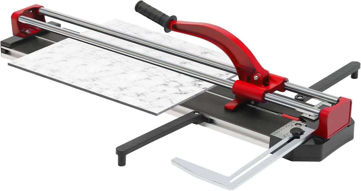 Handmatige Tegelsnijder - Tegelsnijmachine - Precieze Snede - Infrarood Positionering - 80 cm Snijbereik - rood