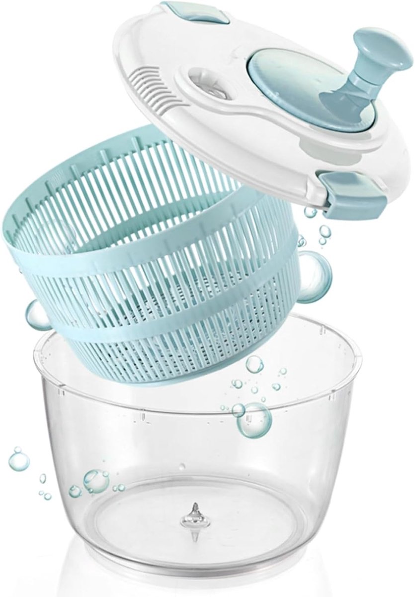 Fruit Ontwaterer - Wascentrifuge Keuken - Salade Bereiden - Handmatige Handslinger - 5 Liter Capaciteit