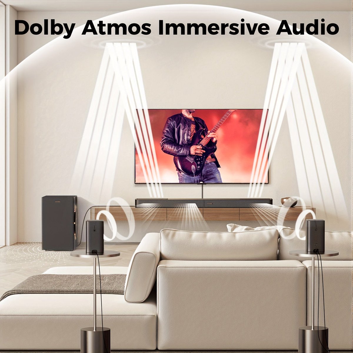 Corvance 5.1.2 Soundbar met Draadloze Subwoofer en Dolby Atmos - afbeelding 2