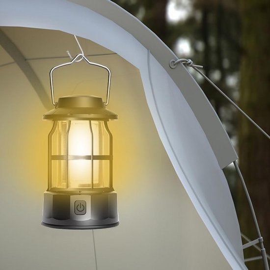 Kampeerlantaarns — LED-kampeerlantaarns — Draagbare kampeerverlichting — 2-pack — Instelbare helderheid — Waterdicht — Ideaal voor kamperen, buitenactiviteiten en wandelen — afbeelding 3