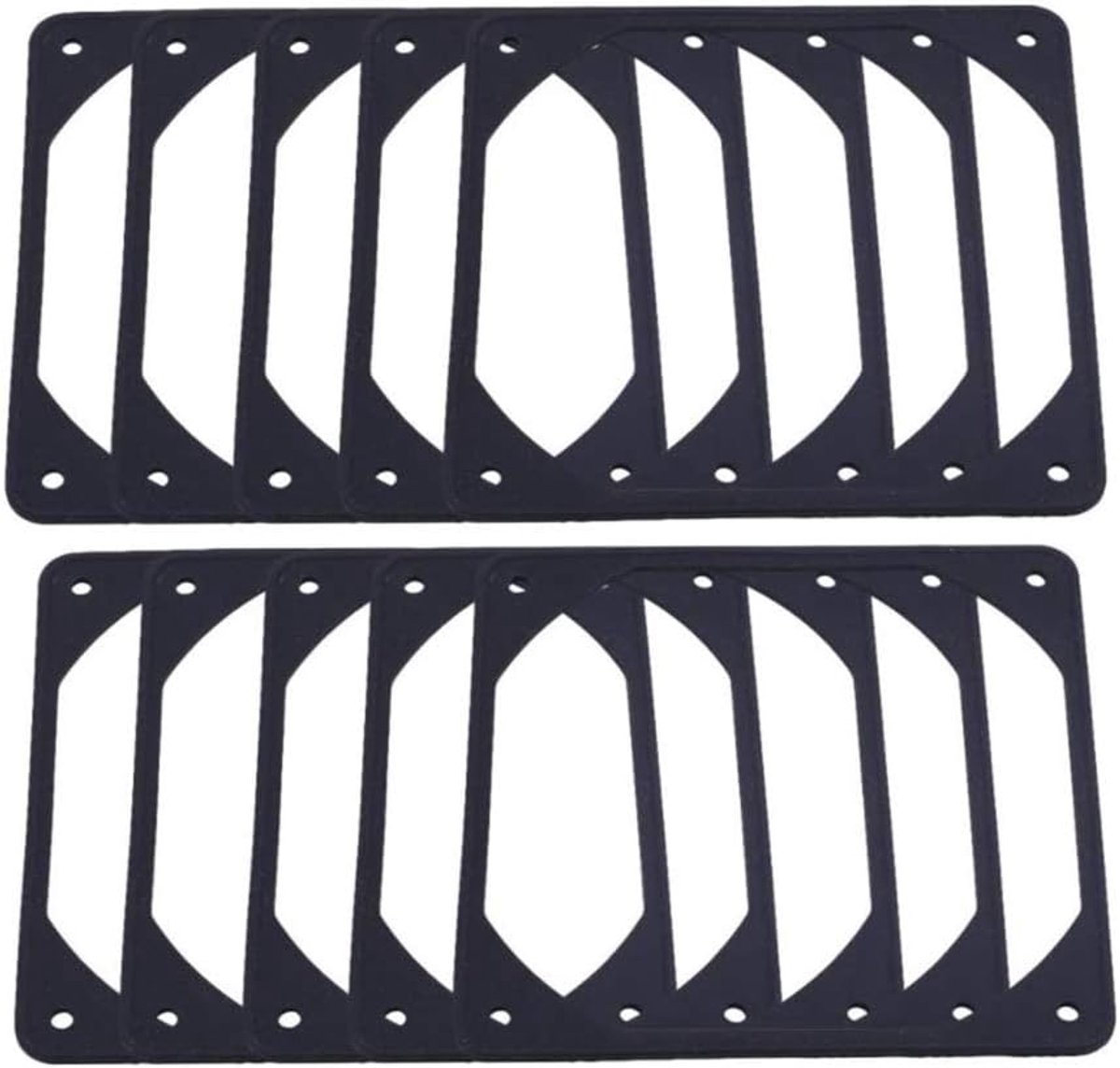 Ventilator Dichtingen - Trillingsdempers - Stille PC - Universele Pasvorm - 12cm - Zwart