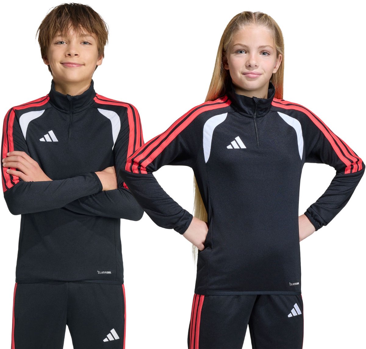 adidas Sweater Kinderen Tiro 26 League Training Top Zwart-Wit-Rood - Maat 116cm