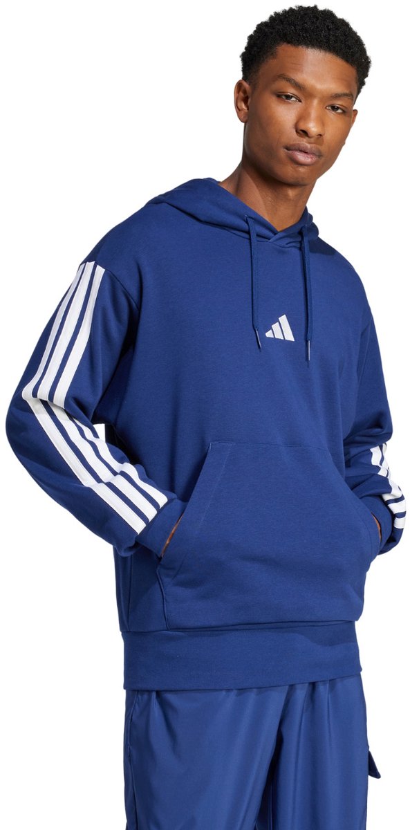 adidas Sweater Heren Essentials 3-Stripes French Terry Donkerblauw 2XL