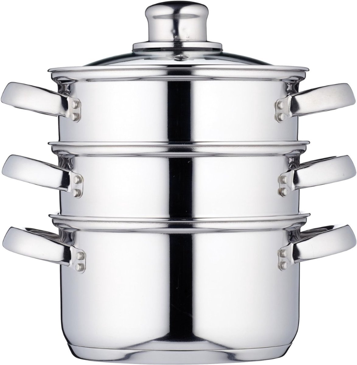 SAVI® Stoomkoker - Stoomkokers - Stoompan -Grijs - 24cm x 31cm x 43cm