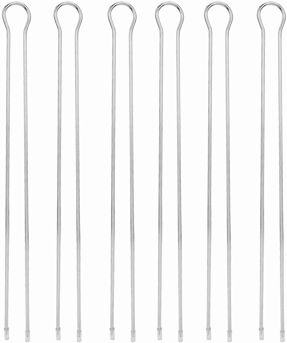 BBQ Spiesen Set - Grillvorken Roestvrij - Barbecue Buiten Eten - U-vormig Ontwerp Vaatwasmachinebestendig - 31cm Lengte - Zilver