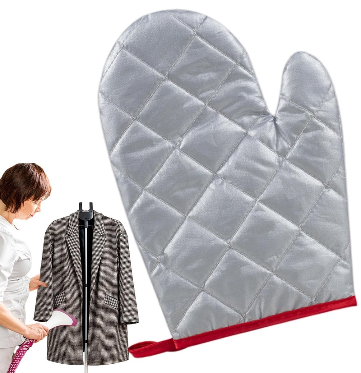 Stoom Handschoen - Beschermende Handschoen - Kleding Stomen - Hittebestendig - 23x13cm - Zilver