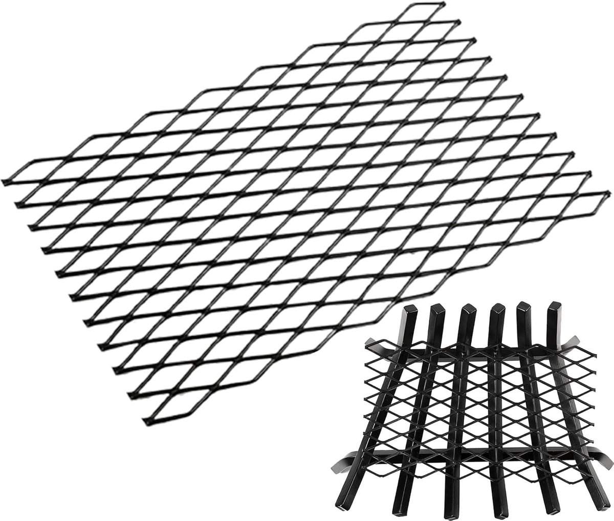 Haardrooster Staal - Houtblok Houder - Open Haard Bescherming - Robuust Netontwerp - 30x19cm of 40x24cm