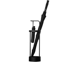 Paraplubak Kantoor - Paraplu Houder - Entree Opruimen - Met Chassis - 19x65cm - Zwart