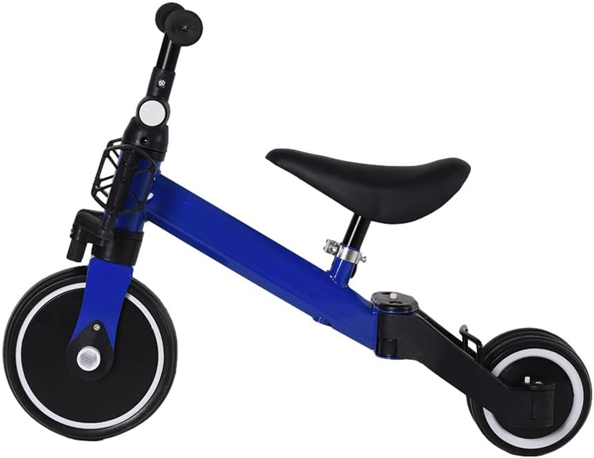 Driewieler Kinderen - Loopfiets Peuter - Buiten Spelen - 3-in-1 Functie - 15 kg Draagvermogen - Blauw
