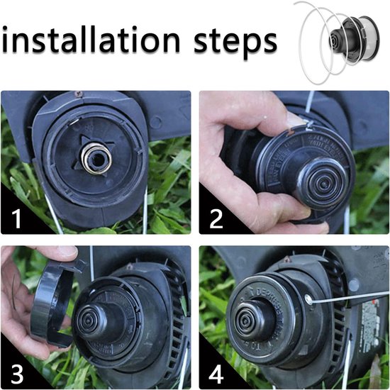 3 stuks grastrimmer spoel - Maaidraad - draadspoelen - geschikt voor BLACK+DECKER vervangende spoel en lijn voor GL250/GL310/GL360 - modellen 11M x 1,6MM van Merkloos	 — afbeelding 3