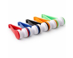 Multicolor brillendoekjes set van 10 stuks draagbare brillenreiniger met kunststof handgreep en microvezel reinigingskop herbruikbaar