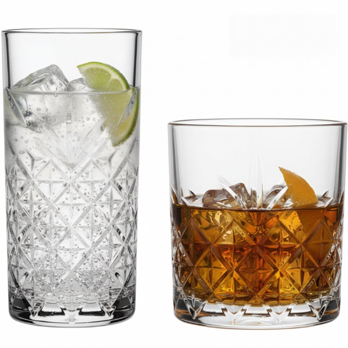 Pasabahce Timeless Glazenset – 8-delig – 4 waterglazen 34,5 cl & 4 longdrinkglazen 45 cl