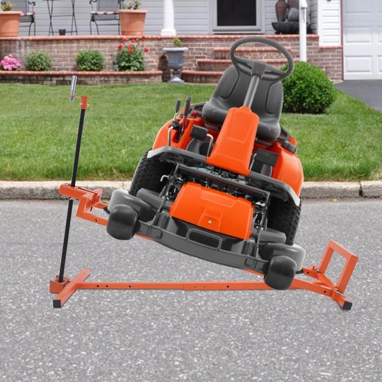 Grasmaaierlift - Hefapparaat Zitmaaier - Onderhoud Garage - Verstelbaar Koolstofstaal - Max. 73cm Hoog - Oranje — afbeelding 5