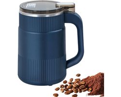 Elektrische Koffiemolen - Graanmolen Kruidenmolen - Vers Malen - Krachtige 300W Motor - 17 x 11 cm - Zilverkleurig