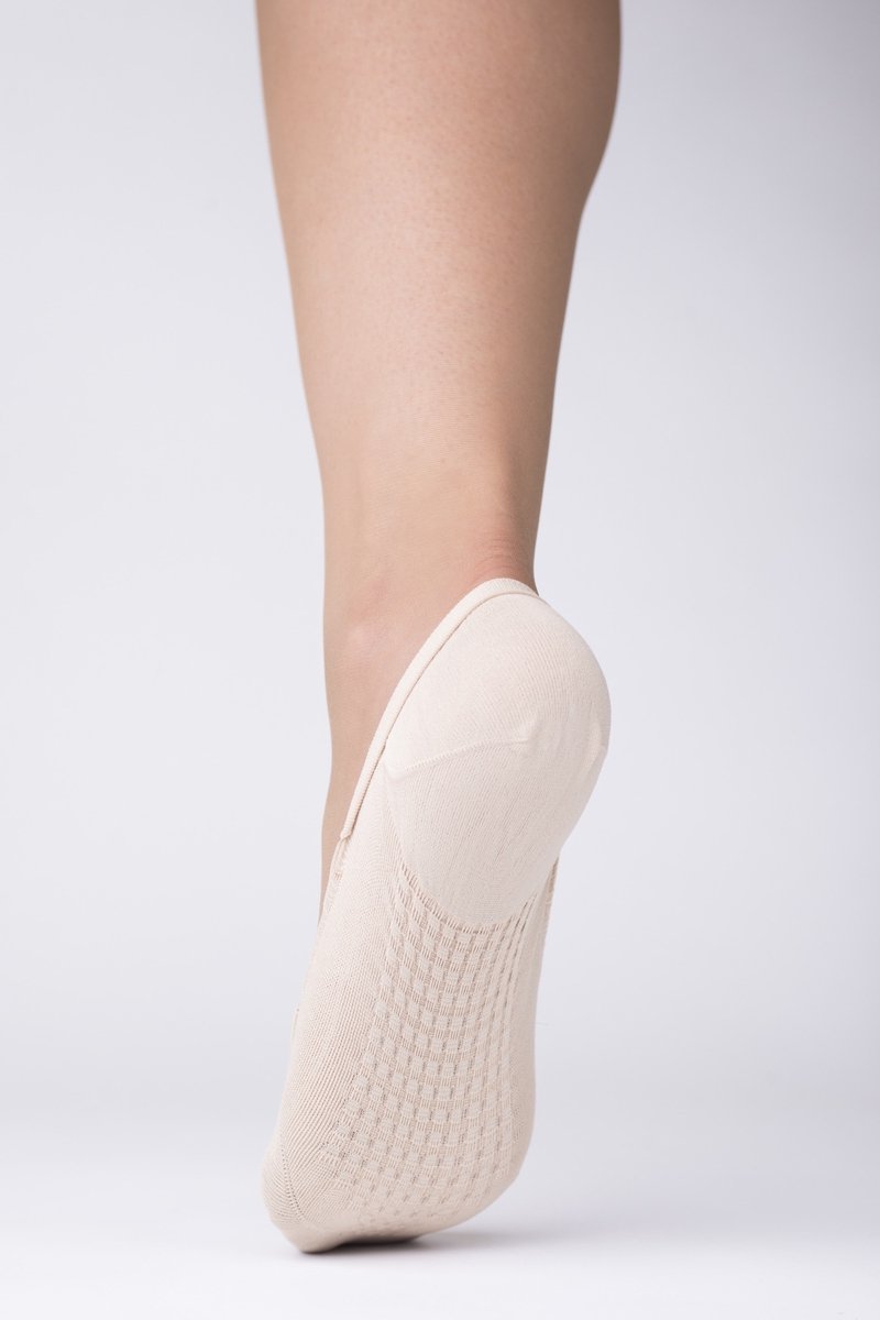 Steps - Low Cut - Footies - Massage Voetbed - Onzichtbaar - 3-Pack - 35-38 - Beige - LB38N