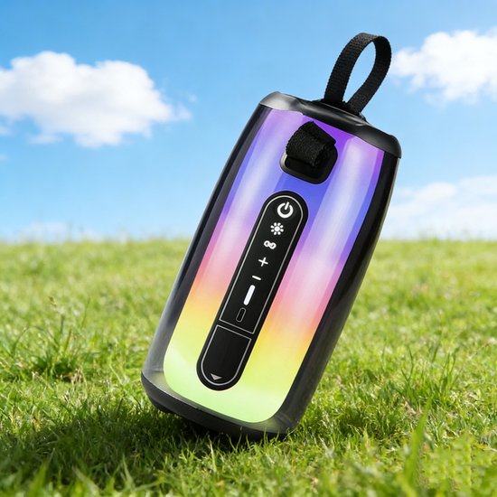 Draadloze Bluetooth Speaker- 360° Lichteffecten-Krachtig Geluid-TWS stereo-verbinding-Bluetooth 5.3-ingang-AUX-ingang-TF-DC- Party Speaker - Geschikt voor Feest, Camping & Thuis van Merkloos — afbeelding 2