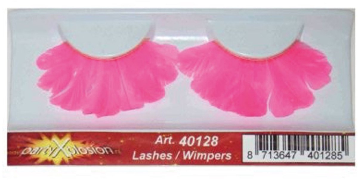 Roze Wimpers van veren