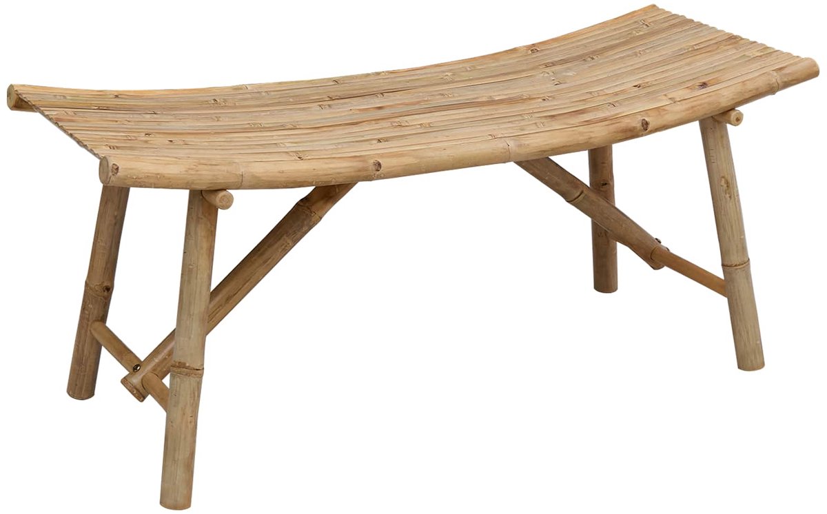 vidaXL - Tuinbank - Naturel - 110 - x - 45 - x - 50 - cm - Bamboe