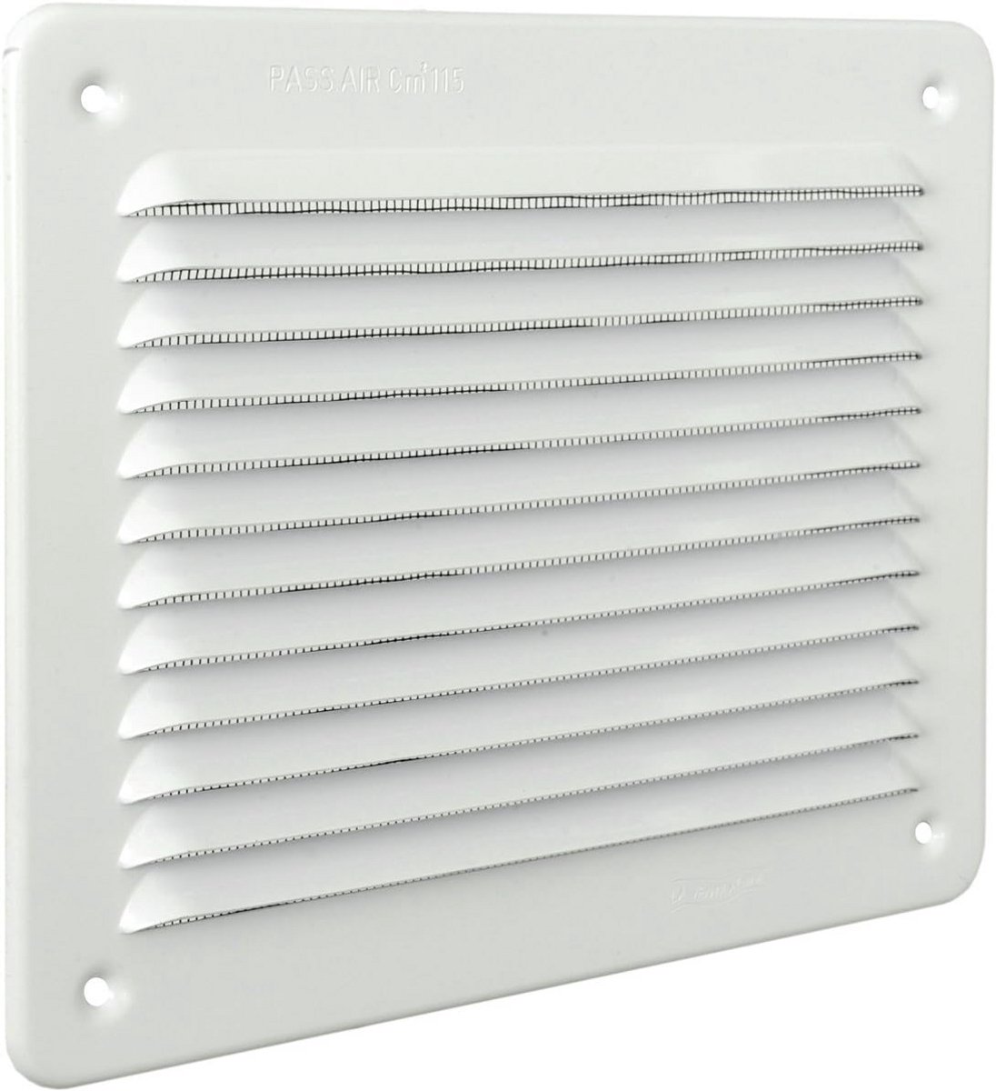 Aluminium Afgeschuind Ventilatierooster in Wit