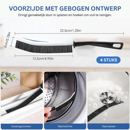 CLVP® Voegenborstel Badkamer - Voegenreiniger - Schrobborstels van Merkloos	 — afbeelding 2