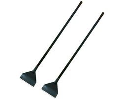 2-stuks Algenschrapers - Algenverwijderaar voor aquariums - Algenkrabber - Aquariumreinigingsgereedschap - 35 cm - Met mes - Gemaakt van aluminiumlegering - Geschikt voor het verwijderen van onzuiverheden en hardnekkige algen van glas - Zwart