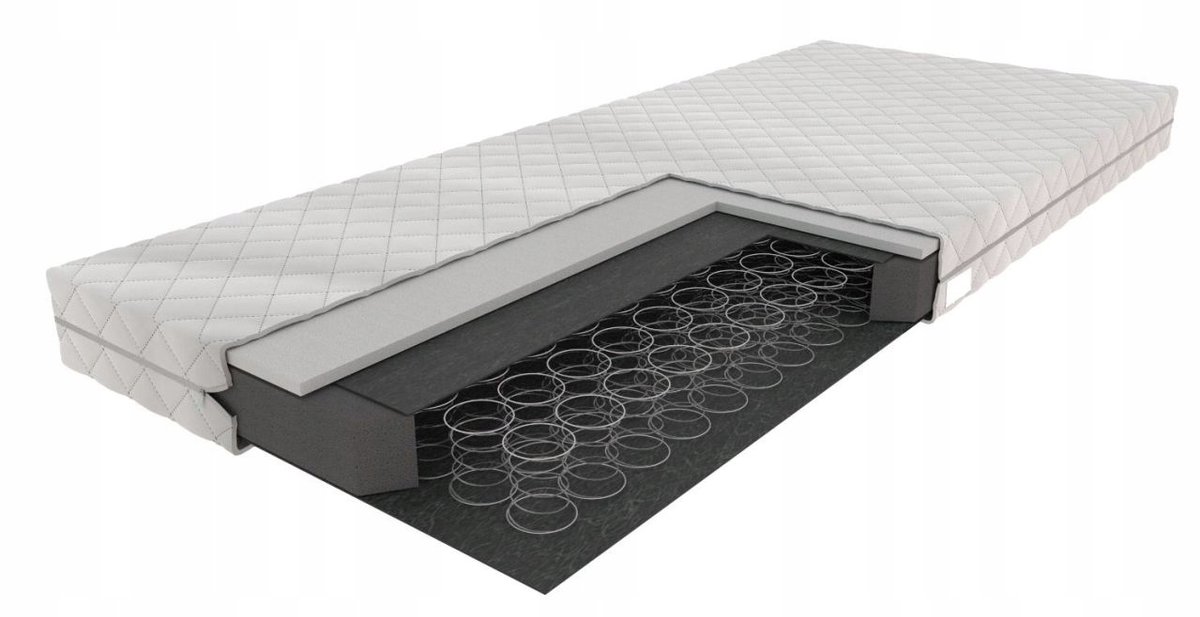 Furnitex Bonellmatras - 140 x 200 cm - Stevigheid H3 - Wit