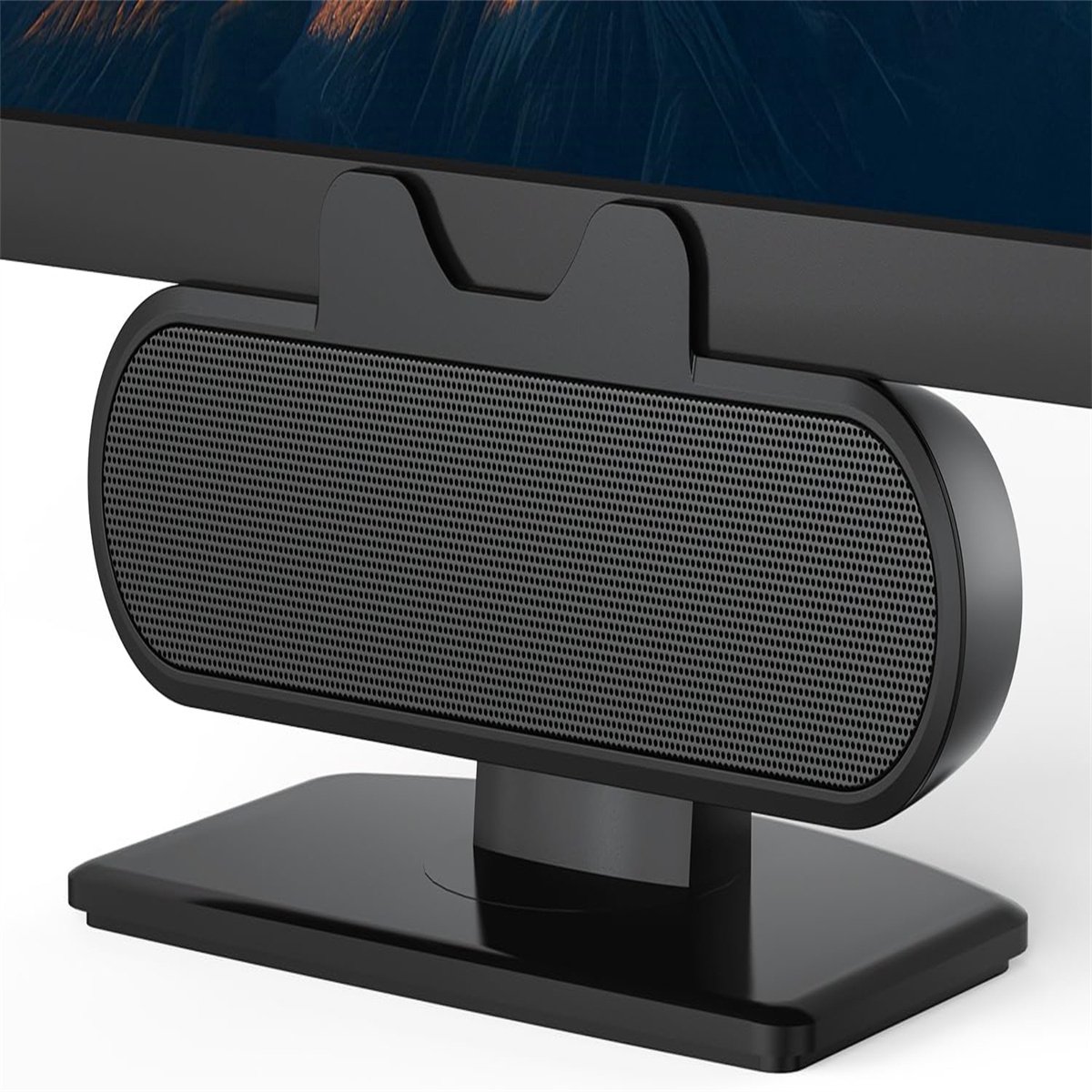 QTTVBTNA -Mini draagbare speaker, soundbar, 10 watt, USB interface, aansluitbaar op Geschikt voor laptop, zwart