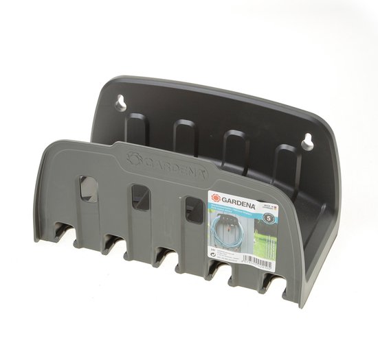 Foto: Gardena slanghouder incl opbergruimte voor gardena aansluitstukken