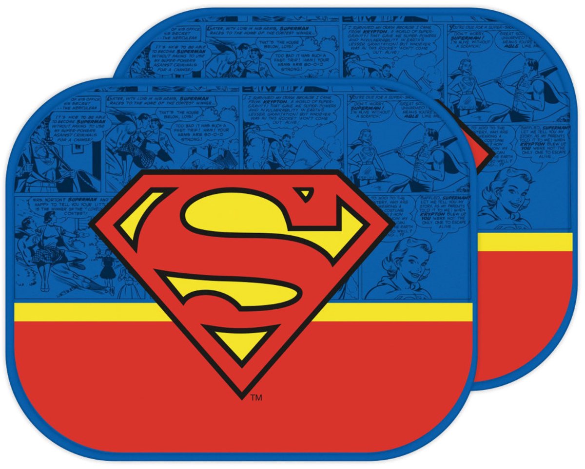 Superman zonnescherm voor raam, set van 2