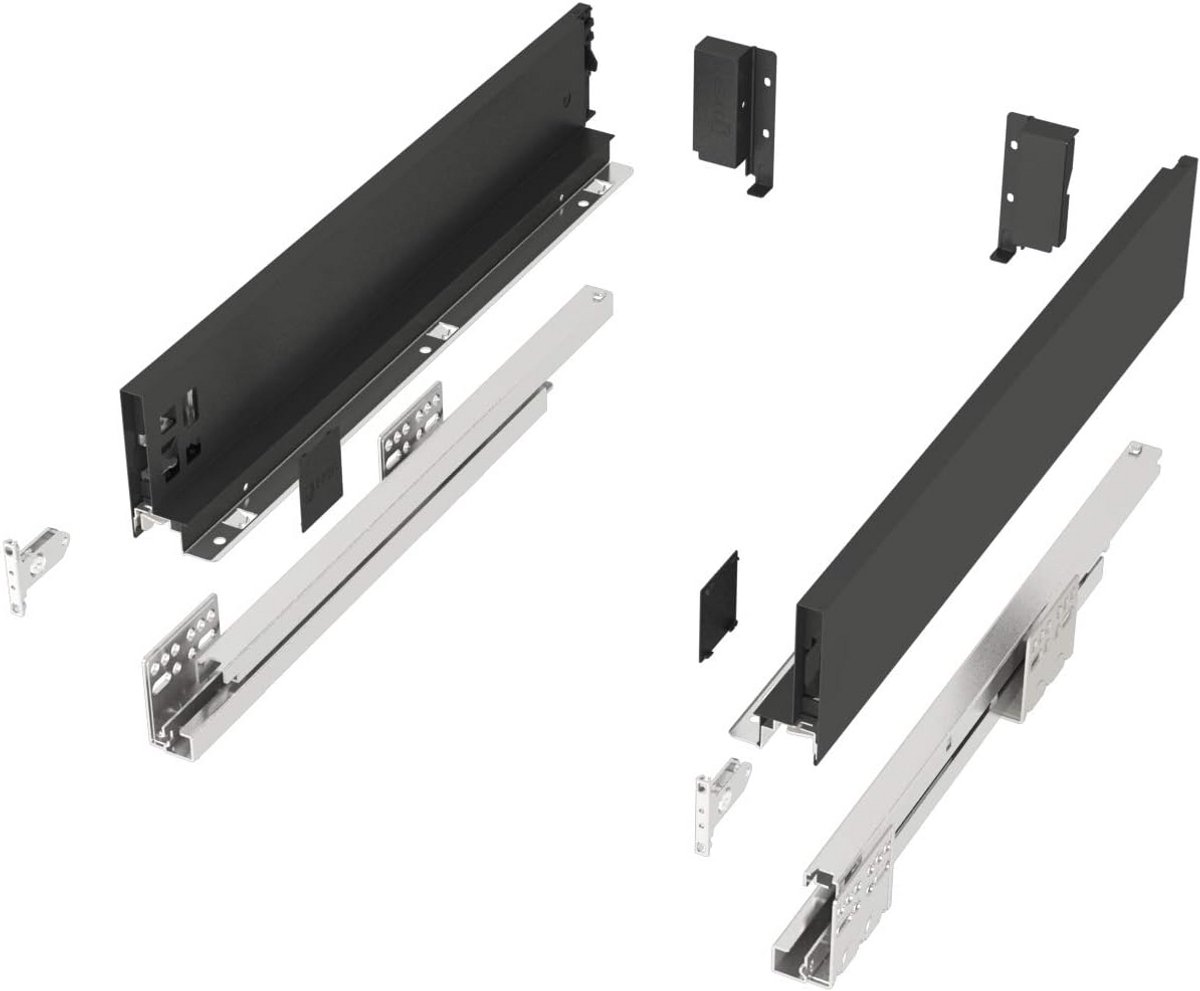Hoogwaardige ladensysteem met Soft-Close en 3D Instelling - Anthraciet