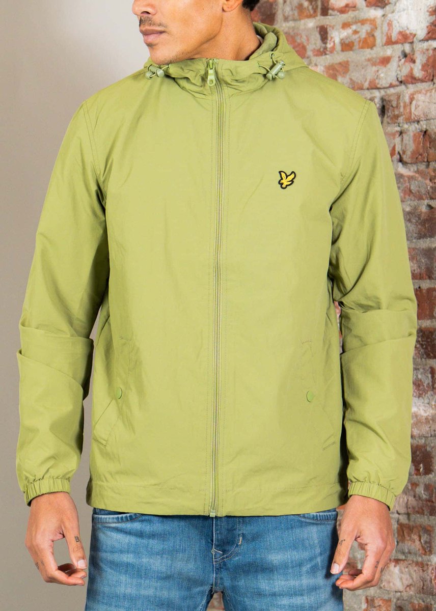 Lyle & Scott Zip through hooded jacket - shrub green