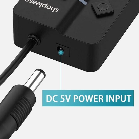 USB 3.0 Splitter 7 Poorts met 5V/2A Adapter en Individuele Aan/Uit-schakelaar van Merkloos — afbeelding 4