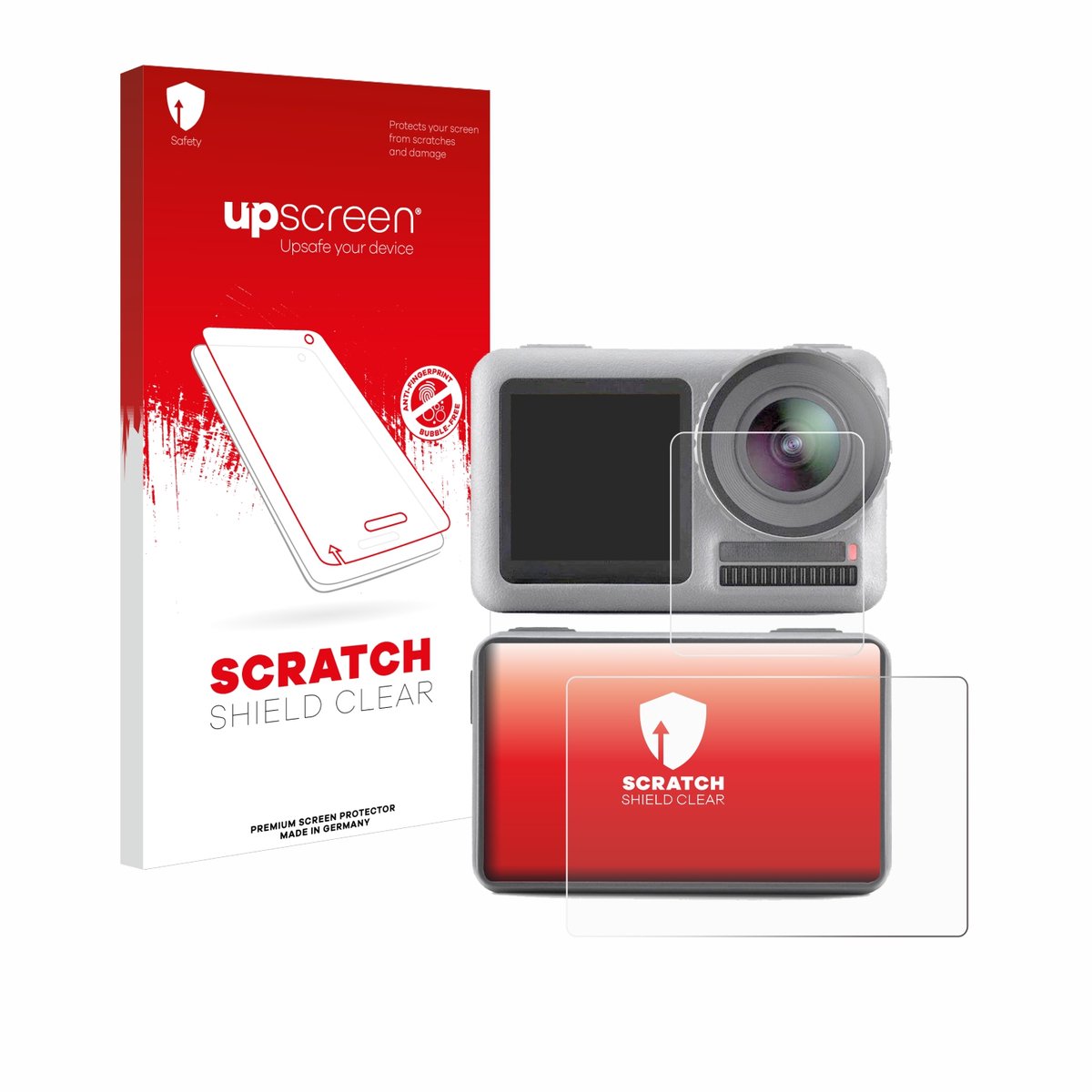 upscreen - Screenprotector voor DJI Osmo Action - Folie Beschermfolie transparant