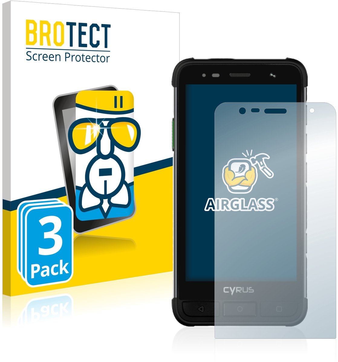 Screenprotector 3 Stuks voor Cyrus CS45 XA Beschermglas transparant