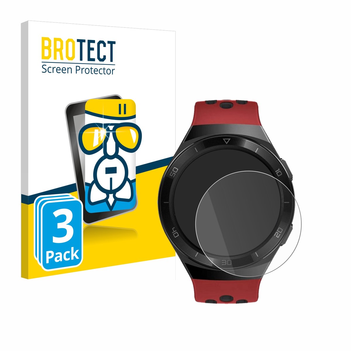 Screenprotector 3 Stuks voor Huawei Watch GT 2e Beschermglas transparant