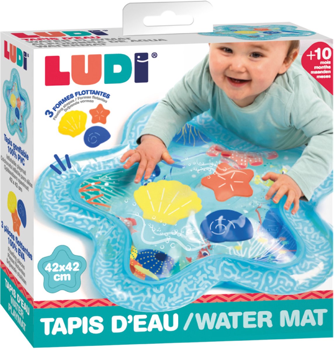 LUDI - Baby watermat - Opblaasbaar - Motorisch speelgoed