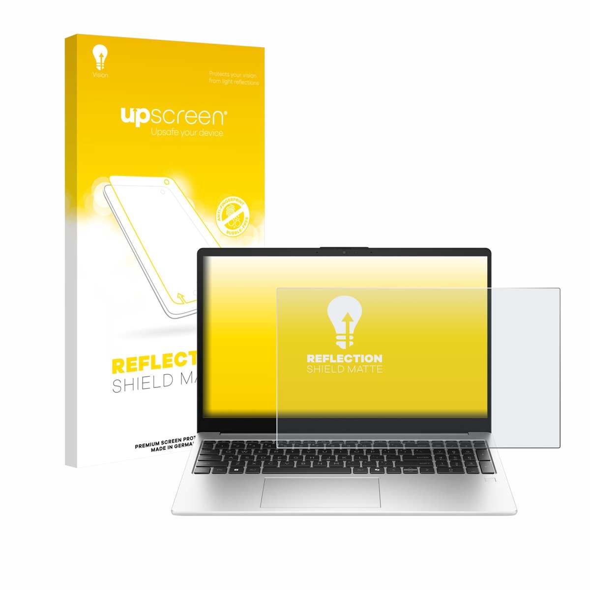 upscreen - Screenprotector voor HP 250R G10 15.6" - Folie Beschermfolie anti glare matte
